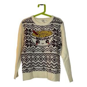 Mad Engine New Boy's Maruchan Vanilla Ice Fair Isle Pullover Sweater Size M 8